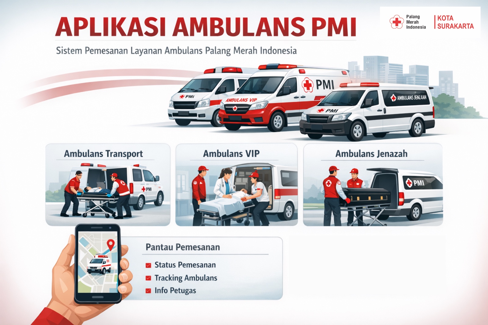 Screenshot Aplikasi Ambulance PMI